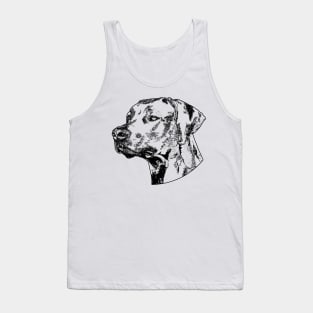 Rhodesian Ridgeback dog head Black Tank Top